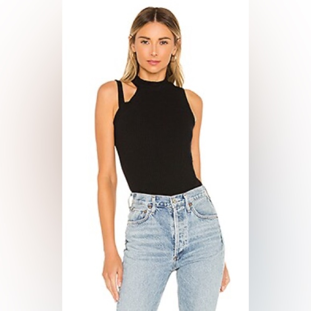 LNA Dori Rib High Neck Cutout Tank Size: XS
